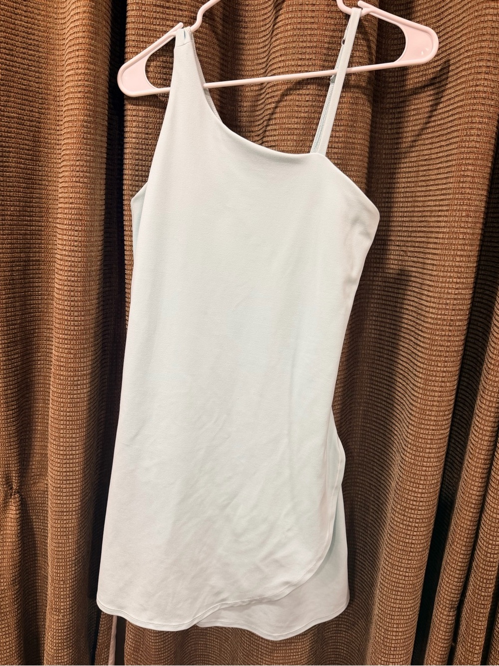 Athleta White Asymmetrical One-Shoulder Mini Dress